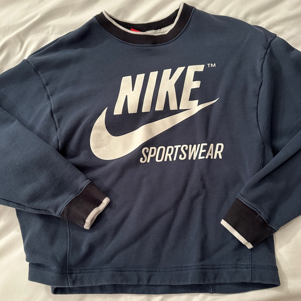 Vintage navy Nike hoodie size xs